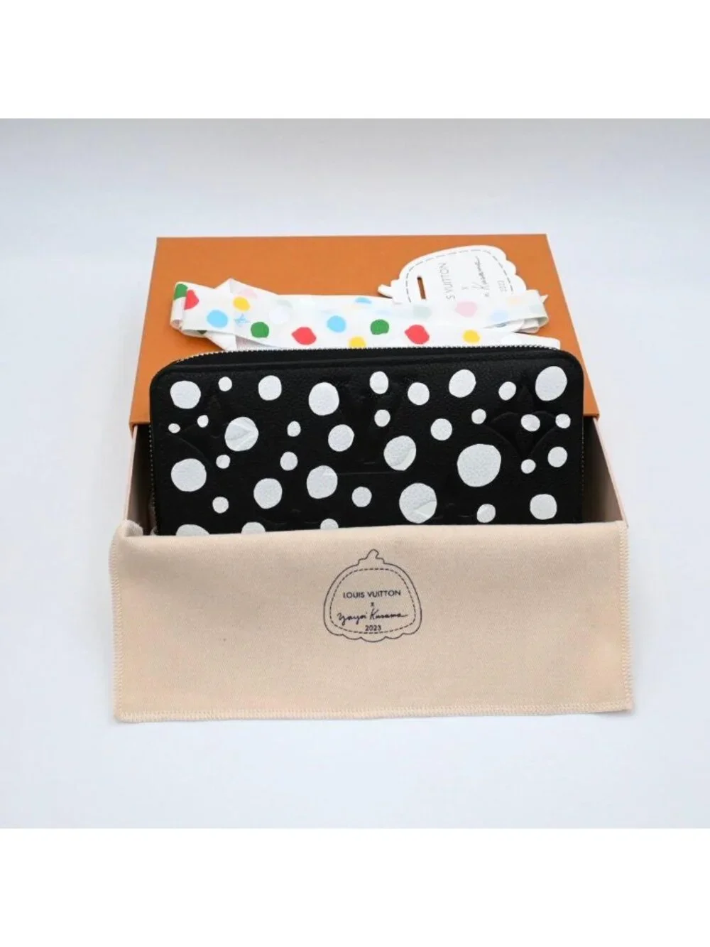 Louis Vuitton Yayoi Kusama Zippy Wallet Empreinte Black